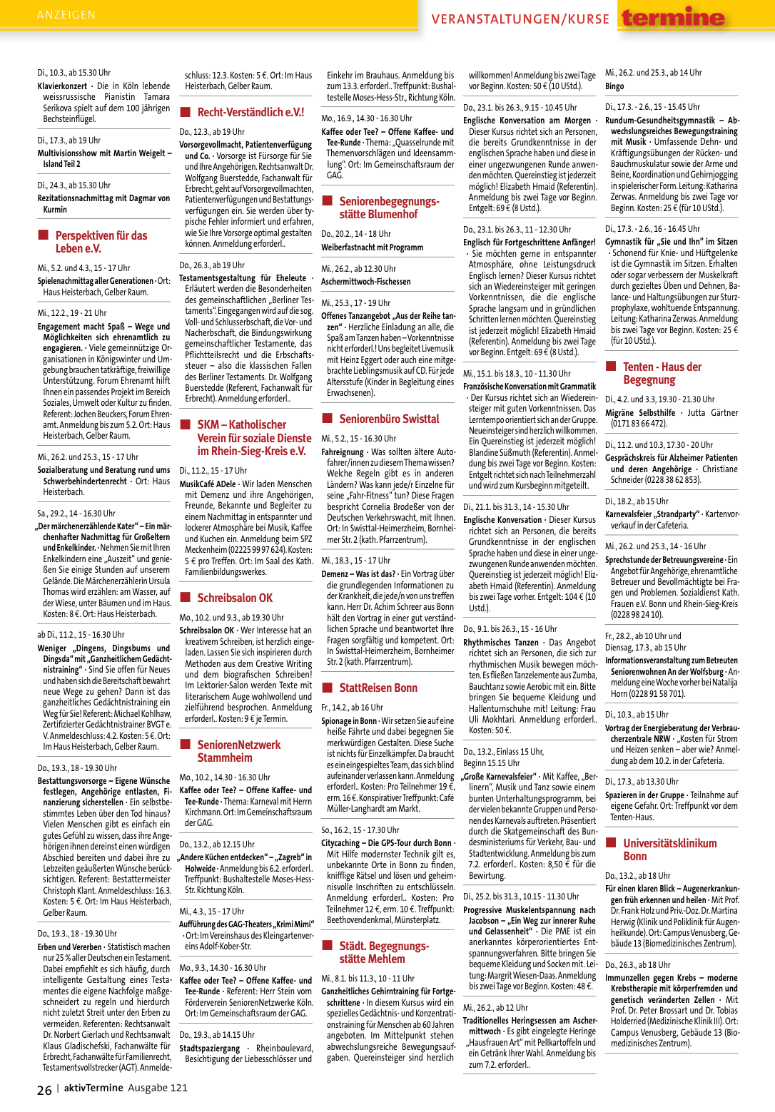 aktivTermine Nr. 121 - Seite 26